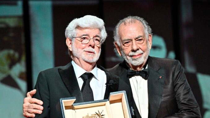 George Lucas y Francis Ford Coppola en Cannes