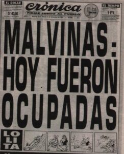 La tapa de Crónica, luego de la confirmación de la llegada de Miguel Fitzgerald a las islas.